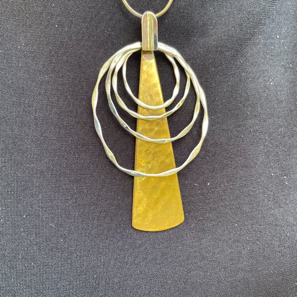 Robert Lee Morris (RLM) Studio Sterling Silver- Brass Necklace - Picture 12 of 13